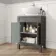 Bermuda Graphite Grey Vanity with Marble Top & Oval Counter Top Basin 600mm
