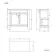 Bermuda Graphite Grey Cabinet with Marble Top 800mm - Excludes Counter Top Basin
