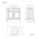 Lucia Inky Blue Vanity with Oak Effect Top & Oval Counter Top Basin 840mm