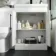 Avon Gloss White Combination Vanity Basin and Miami Toilet 1100mm - Black Accents