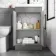 Avon Stone Grey Combination Vanity Basin and Aruba Toilet 1000mm - Black Accents