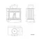 Lucia Inky Blue Vanity with Oak Effect Top & Round Counter Top Basin 840mm - Brushed Brass Accents