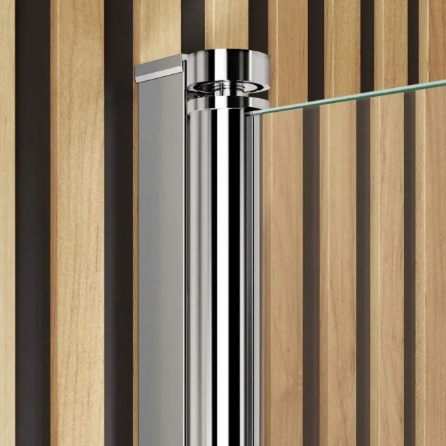 6mm L Shaped Easy Clean Bath Screen with Towel Rail