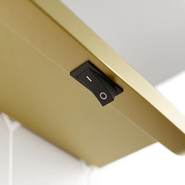 Olivia Battery Powered Matt Brass Illuminated LED Mirror Cabinet 710x500mm