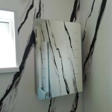 Madison Battery Powered Illuminated LED Cloakroom Mirror Cabinet 600x400mm