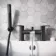 Eden Matt Black Waterfall Bath Filler & Handheld Shower