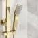 Galway Square Brushed Brass Thermostatic Bath Filler Shower Set