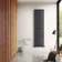 Marbella Matt Black Single Oval Panel Radiator 1800x480mm