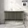 Athens Raw Metal Double Column Horizontal Traditional Radiator 600x1190mm