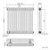 Athens Antique Gold Double Column Horizontal Traditional Radiator 600x605mm