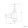 Inky blue Angled Traditional Manual Radiator Valves (Pair) Standard 15mm