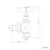 Antique Gold Angled Traditional Manual Radiator Valves (Pair) Standard 15mm