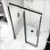 Stockholm Matt Black Easy Clean 8mm Frameless Sliding Shower Door 1100mm