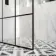 Munich Matt Black Grid Easy Clean 8mm Wet Room Shower Glass Panel 1400mm