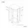 London Matt Black 6mm Offset Quadrant Shower Enclosure 1000x800mm