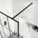Munich Matt Black Grid Easy Clean 8mm Wet Room Shower Glass Panel 1100mm