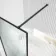 Munich Fluted Effect Matt Black Framed Easy Clean 8mm Wet Room Shower Glass Panel 700mm