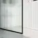 Munich Fluted Effect Matt Black Framed Easy Clean 8mm Wet Room Shower Glass Panel 1100mm