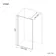 Munich Fluted Effect Matt Black Framed Easy Clean 8mm Wet Room Shower Glass Panel 1100mm