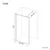Munich Fluted Effect Brushed Brass Easy Clean 8mm Wet Room Shower Glass Panel 700mm