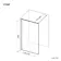 Lyon Gunmetal 8mm Laminated Wet Room Shower Glass Panel with Grey Frost Pattern 1200mm