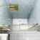 London Brushed Brass 6mm Sliding Shower Door 1100mm