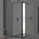 Munich Matt Black Framed Easy Clean 8mm Pivotal Wet Room Shower Glass Return Panel 250mm