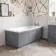 Traditional Fog Grey Wooden Bath End Panel 680mm