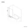 Geneva Fluted Effect Brushed Brass Easy Clean 6mm Bath Screen - 800mm