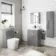 Stone Grey Mirror Cabinet 500mm
