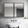 Mia Black Framed Mirror Cabinet 710x1000mm