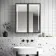 Mia Black Framed Illuminated LED Mirror Cabinet 710x600mm