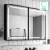Mia Black Framed Illuminated LED Mirror Cabinet 710x1000mm