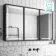 Mia Black Framed Illuminated LED Mirror Cabinet 710x1200mm