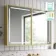Mia Matt Brass Illuminated LED Mirror Cabinet 710x1000mm