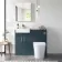 Navy Blue Mirror Cabinet 500mm