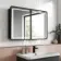 Olivia Black Framed Illuminated LED Mirror Cabinet 710x1000mm