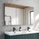 Esme Matt Black Recessed Mirror Cabinet 700x1200mm