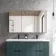 Esme Matt Black Recessed Mirror Cabinet 700x1200mm