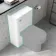Curved Gloss White Slimline Back To Wall Toilet Unit 500mm