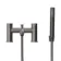 Trent Gunmetal Grey Basin & Shower Bath Mixer Tap Set