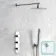 Ballina Premium Chrome Round Thermostatic Bath Filler Shower Set - 200mm Head & Hand Shower