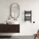 Naples Electric Premium Matt Black Straight Heated Towel Rail 650x400mm