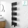 Seville Electric Matt Black Designer Flat Panel Heated Towel Rail 1600x450mm