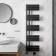 Seville Electric Matt Black Designer Flat Panel Heated Towel Rail 1600x450mm
