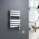 Santorini Electric Chrome Flat Panel Heated Towel Rail 650x400mm