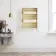 Santorini Electric Brushed Brass Flat Panel Heated Towel Rail 800x600mm