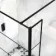 Munich Matt Black Grid 8mm Wet Room Shower Glass 1200mm & 250mm Pivotal Return Panel