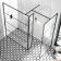 Munich Matt Black Grid 8mm Walk In Shower Enclosure 1400mm & 900mm Glass with Pivotal Return Panel
