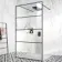 Munich Matt Black Grid 8mm Walk Through Wet Room Shower Glass Panel 1200mm